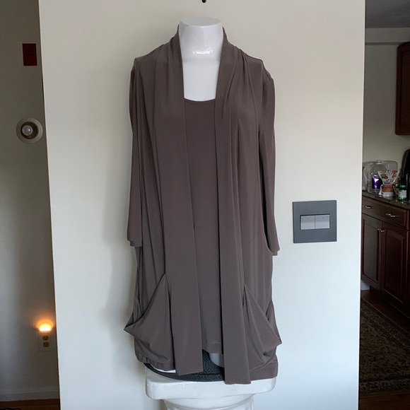 Joseph Ribkoff taupe dress size 6 - Picture 1 of 5